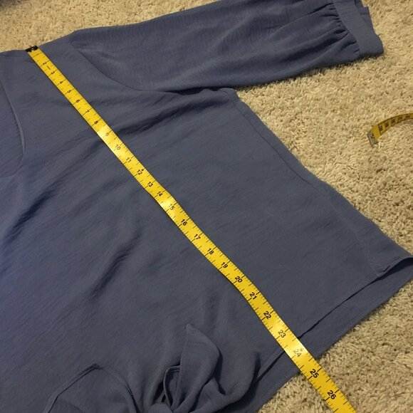 NWOT Purple BlueTie Hem Half Sleeve Blouse - Picture 15 of 16